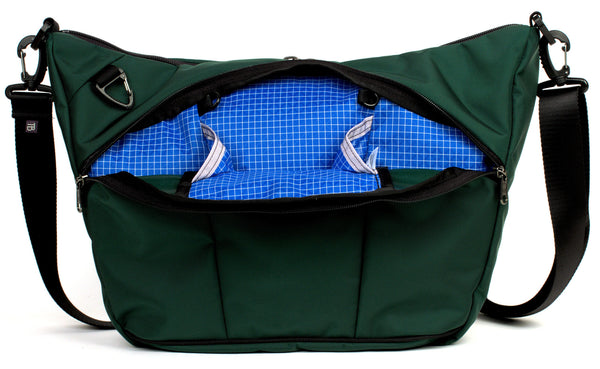 The Parental Unit in Wilderness (forest green) Ballistic with Island 200 Halycon interior.